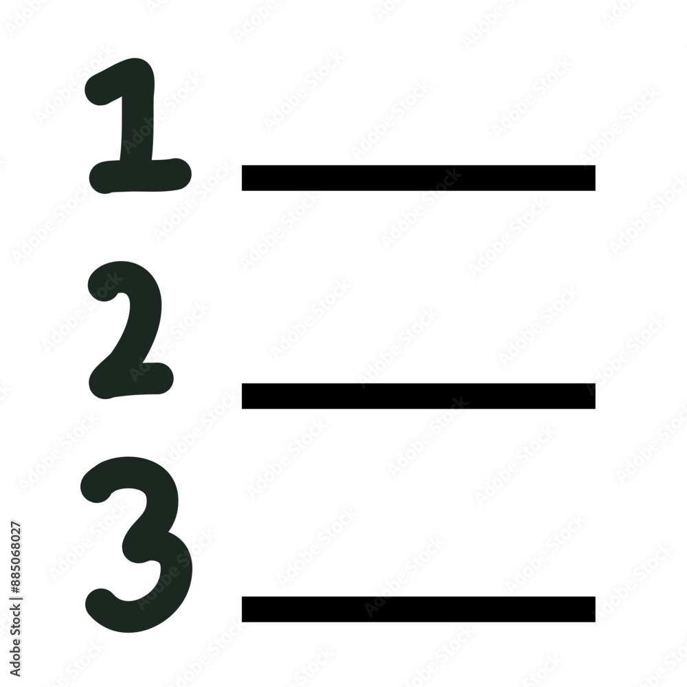 Number list icon Number list icon