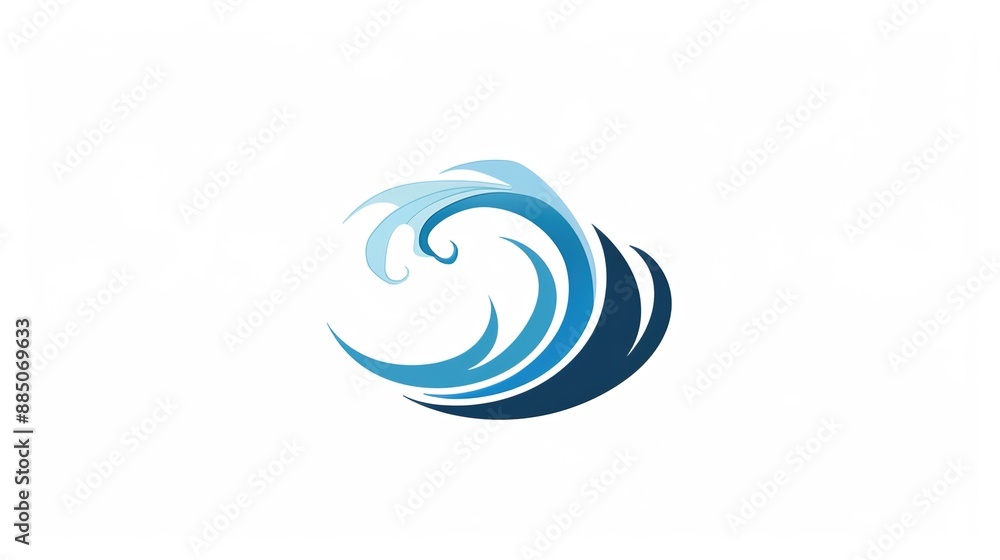 A simple wave logo with gentle curves, set against a solid white background. A simple wave logo with gentle curves, set against a solid white background.
