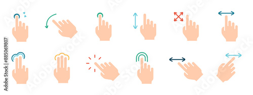 Touch pad icon. Index finger, doubleclick, decrease, increase, turn, rotation, approximation, press, Scrolling, click, arrow, sensor, turn. Zoom in, move, response time, x2