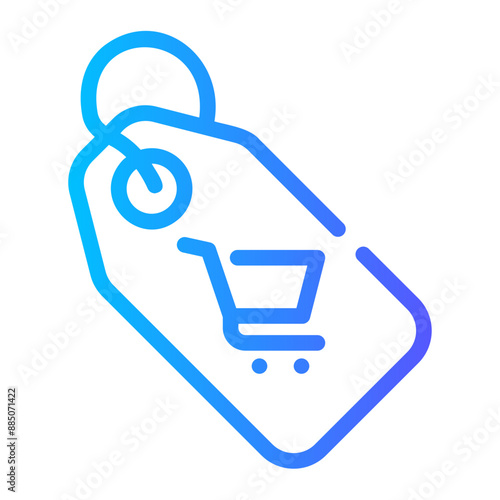 price tag Line Gradient Icon