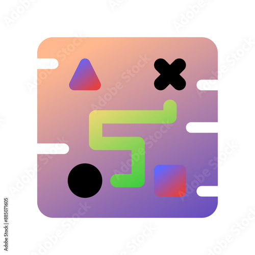 Editable strategy game, strategic map vector icon. Video game, game elements. Part of a big icon set family. Perfect for web and app interfaces, presentations, infographics, etc