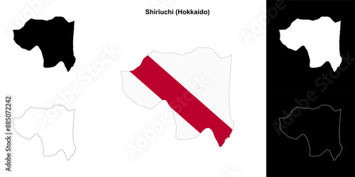 Shiriuchi (Hokkaido) outline map set