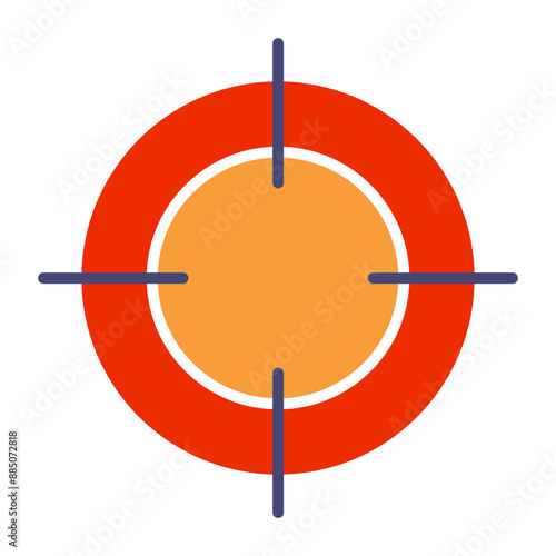 Target line icon. Aim, focus, precision, goal, center, bullseye, accuracy, shooting, archery, competition, marksmanship, practice, objective, hit, target, game, sport, sight, shot, scope.