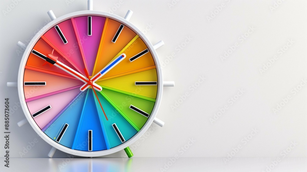 Obraz premium Abstract pattern of clock on a white background