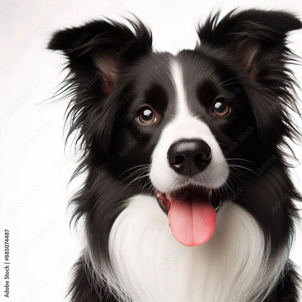 border collie portrait isolated on white background border collie portrait isolated on white background