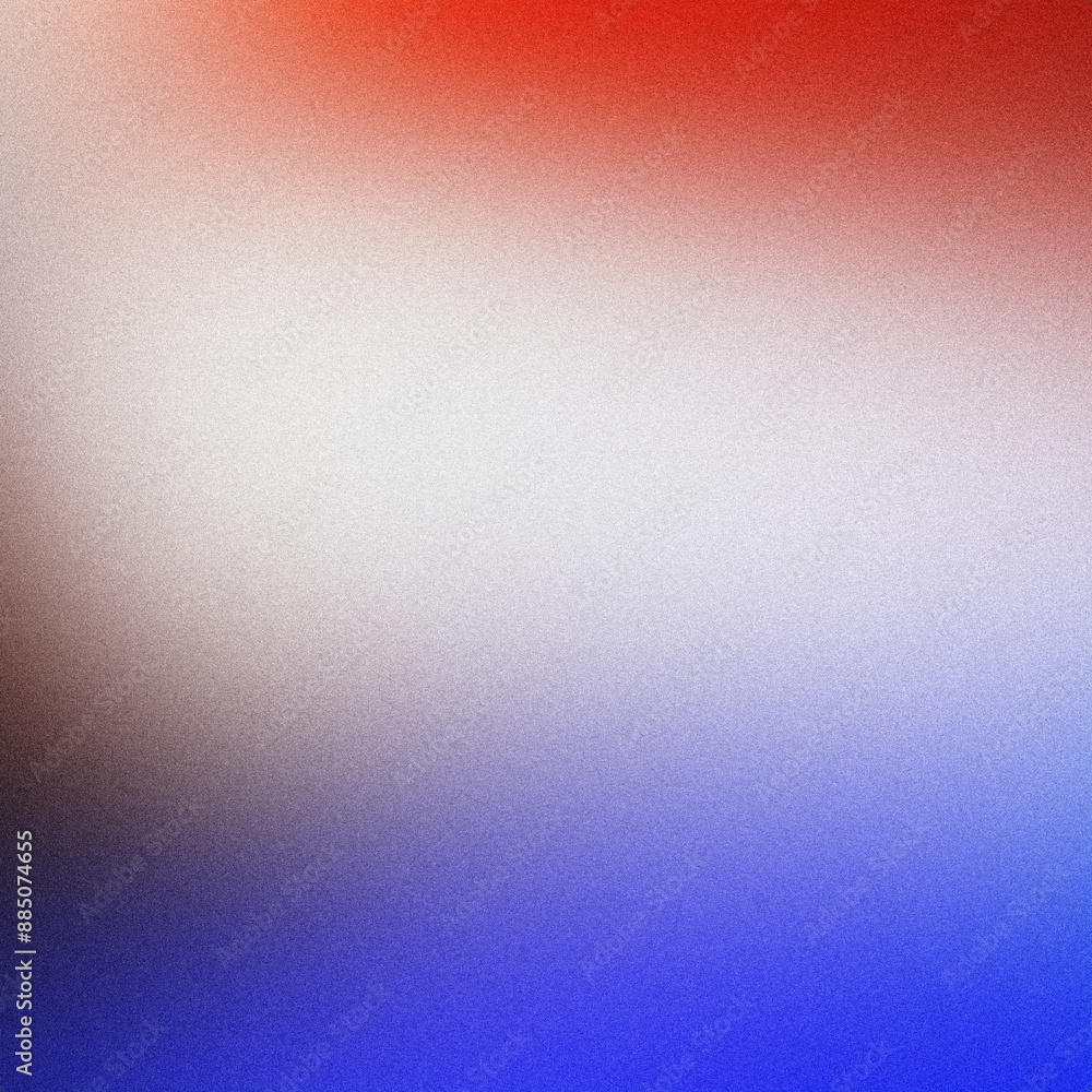 Obraz premium Grainy textured abstract background with a red, white, and blue gradient