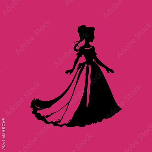 A fashion woman silhouette