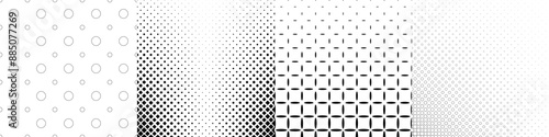Monochrome geometrical pattern collection