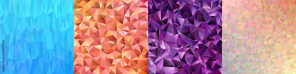 Abstract triangle polygon background collection Abstract triangle polygon background collection