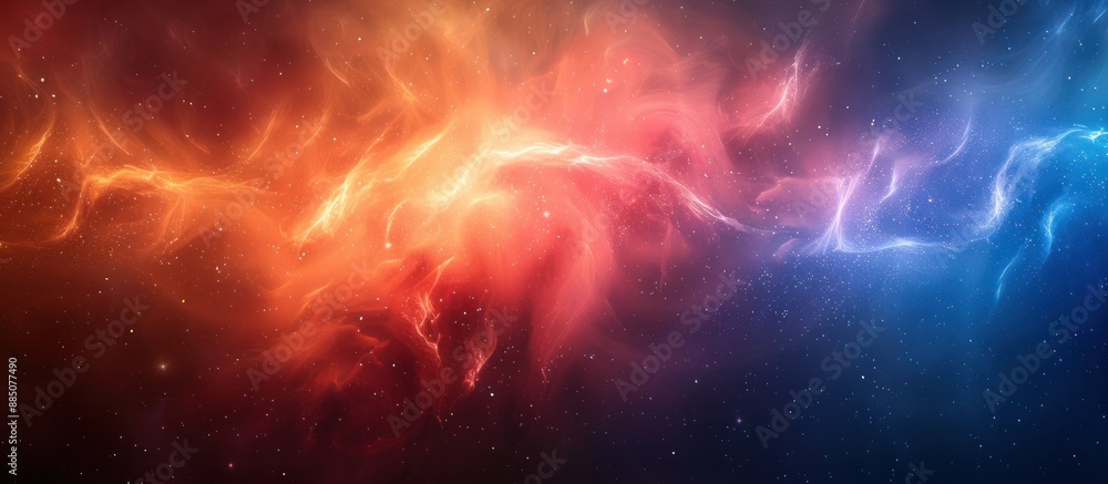 Fototapeta premium Cosmic Nebula: A Symphony of Color and Light