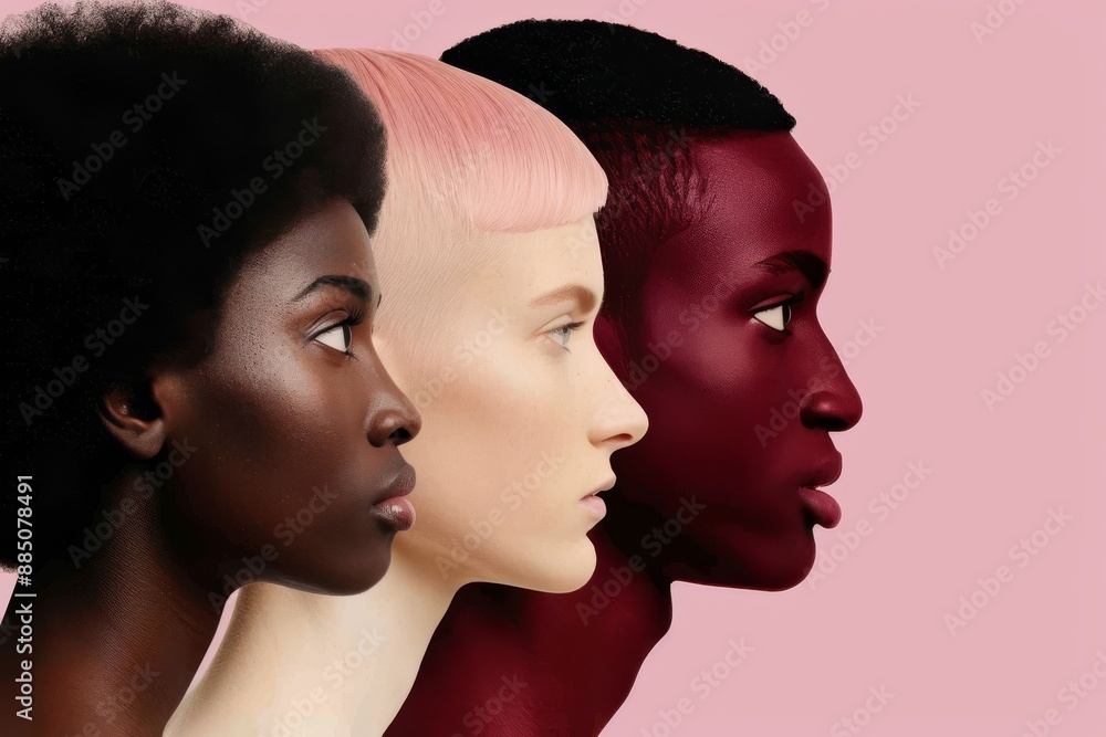 Multi-ethnic diversity and beauty. Group of different ethnicity old women in profile. Beautiful simple AI generated image in 4K, unique. Multi-ethnic diversity and beauty. Group of different ethnicity old women in profile. Beautiful simple AI generated image in 4K, unique.