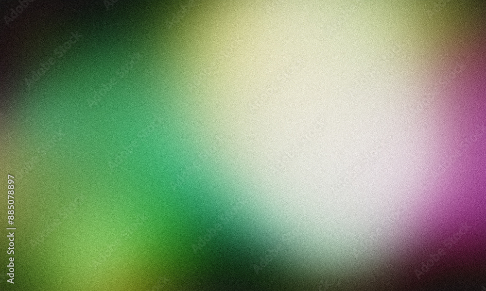Obraz premium Abstract grainy texture background with a gradient of green, white and purple