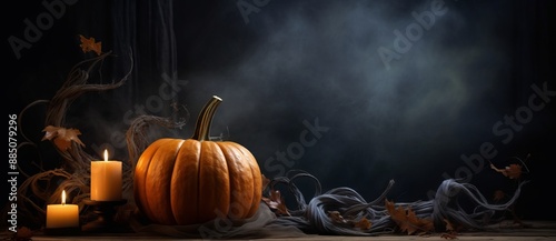 Spooky Halloween pumpkins c...