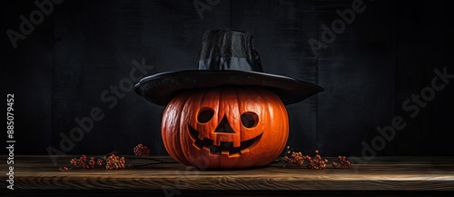 Spooky Halloween pumpkins c...