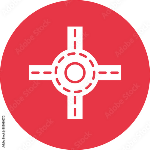 Roundabout icon glyph circle icon