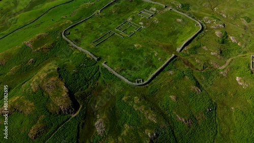 Hardknott Roman Fort and Pass in Eskdale, Lake District National Park photo