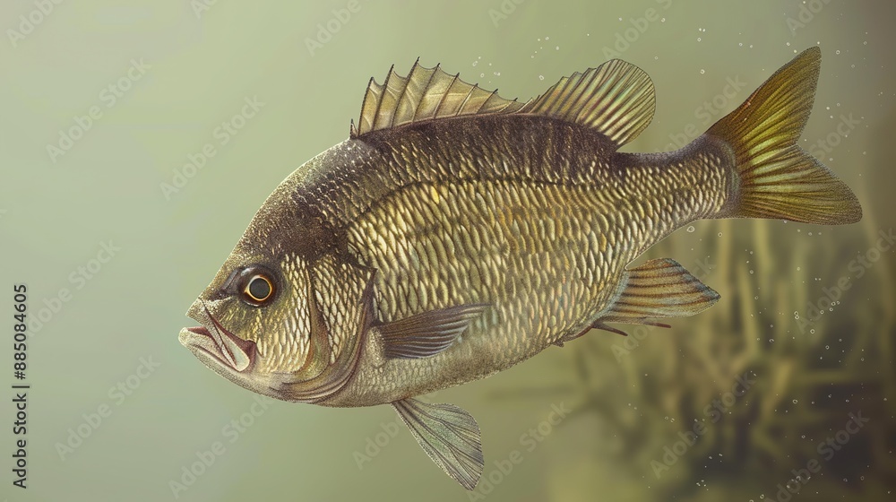 Realistic Photo of a Bream Fish Realistic Photo of a Bream Fish