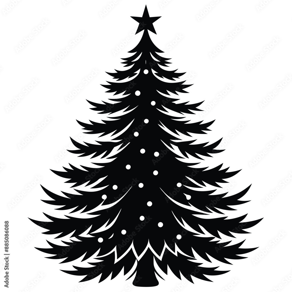 Christmas Winter Snowflake Silhouette Vector on White Background Christmas Winter Snowflake Silhouette Vector on White Background