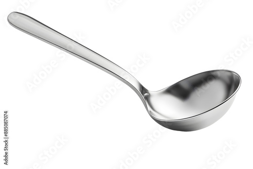 Stainless steel spoon isolated on white background