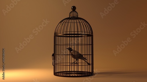 3D render of a bird cage cover