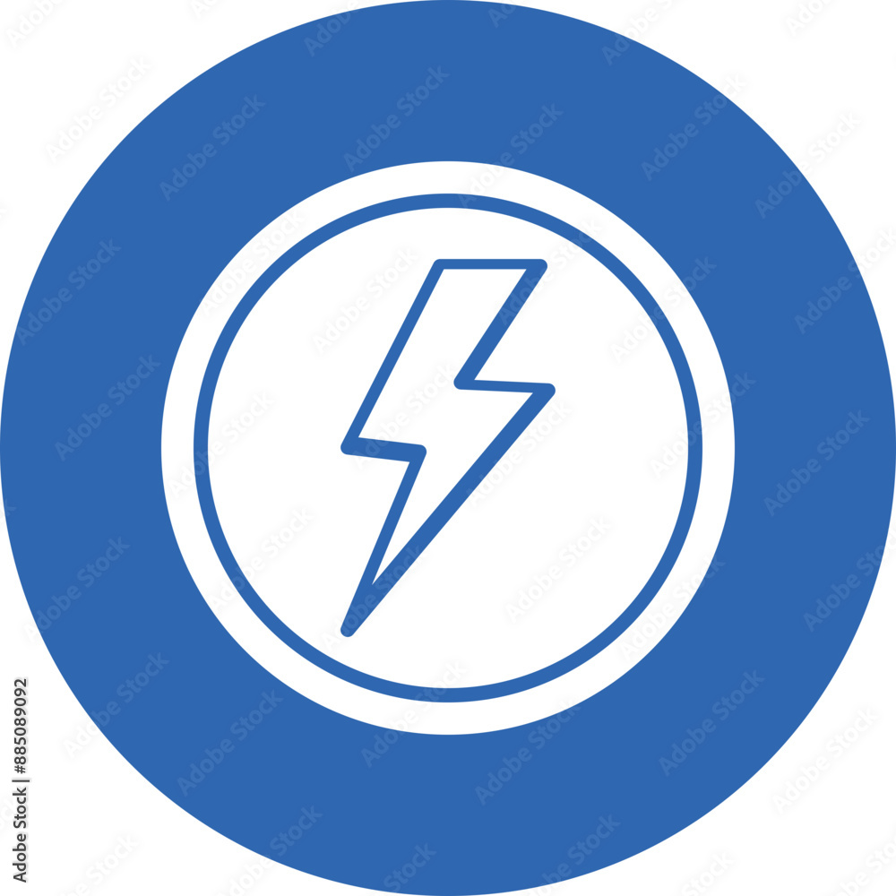 Electricity glyph circle icon Electricity glyph circle icon