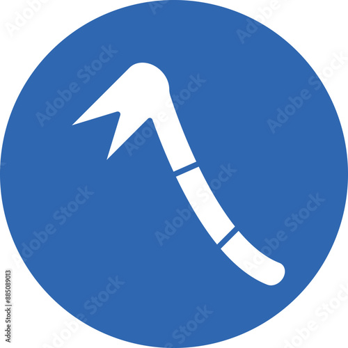 Crowbar glyph circle icon