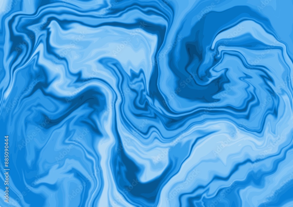 Obraz premium font abstrait suminagashi bleu , mouvement 