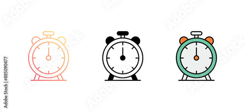 Time icon design with white background stock illustration
