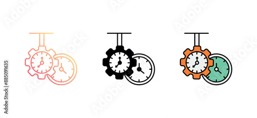 Time icon design with white background stock illustration