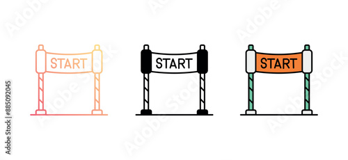 Start icon design with white background stock illustration