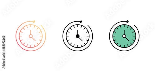 Time icon design with white background stock illustration