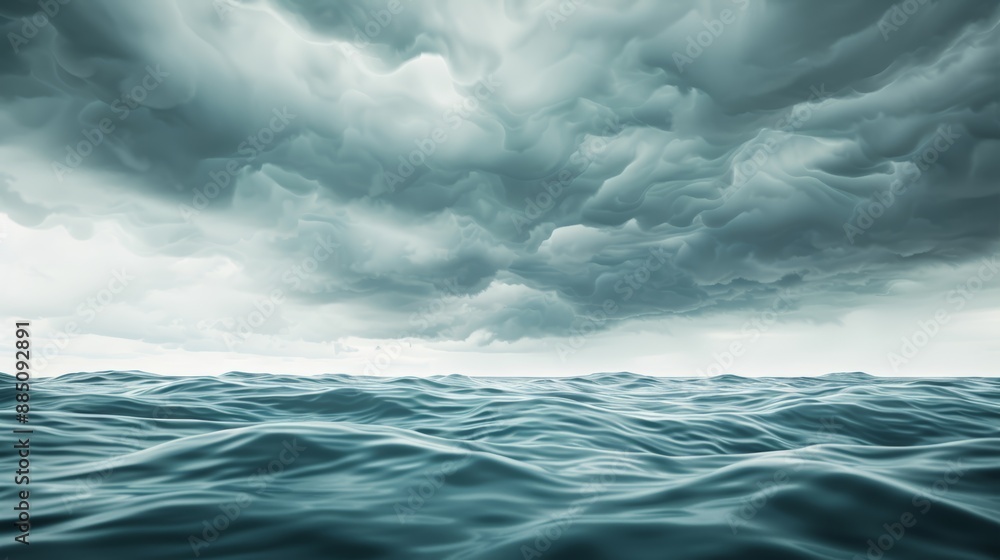 High-resolution seascape with foreboding storm clouds amassing above the ocean, highlighting the tension and dramatic weather, highly detailed, focus cover all object High-resolution seascape with foreboding storm clouds amassing above the ocean, highlighting the tension and dramatic weather, highly detailed, focus cover all object