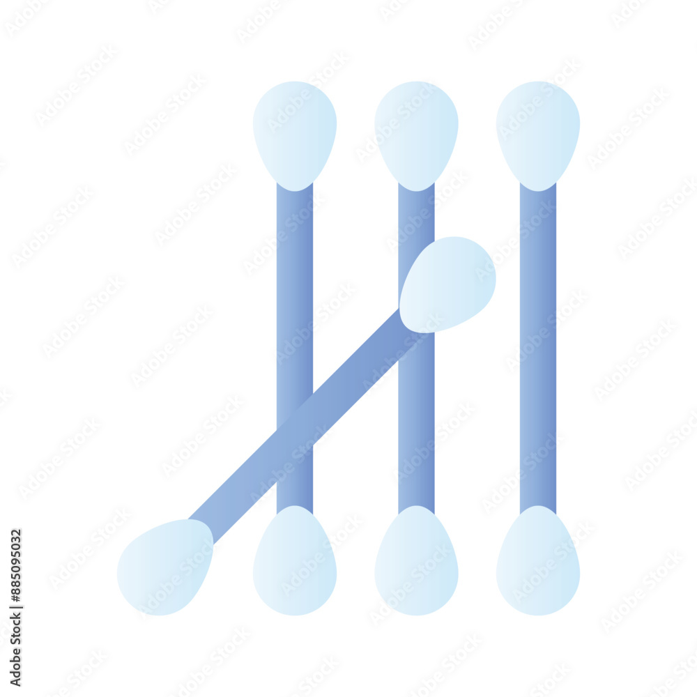 Cotton buds, ear swab vector in editable style Cotton buds, ear swab vector in editable style