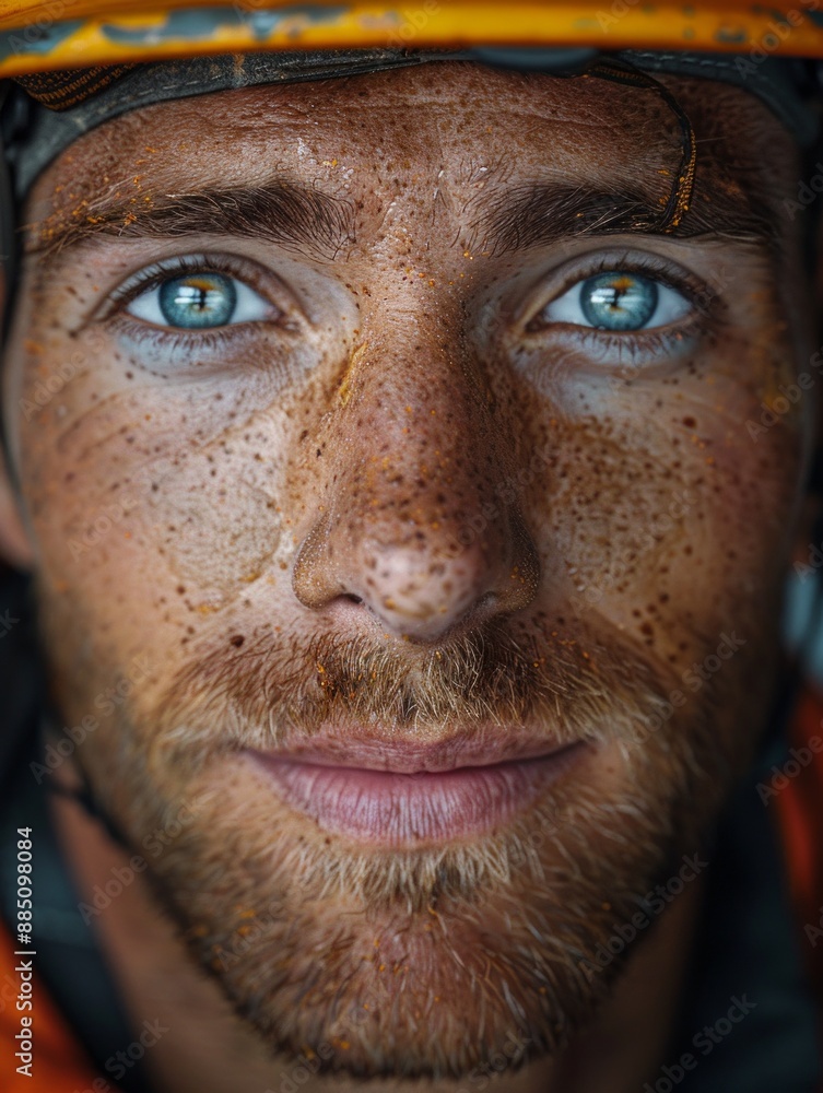 Obraz premium Portraits of Diverse Industrial Workers in Various Environments: Engineers, Construction Sites, Machinery, Safety Gear, and Work Conditions Captured in High Detail, Reflecting Hard Work and Dedication