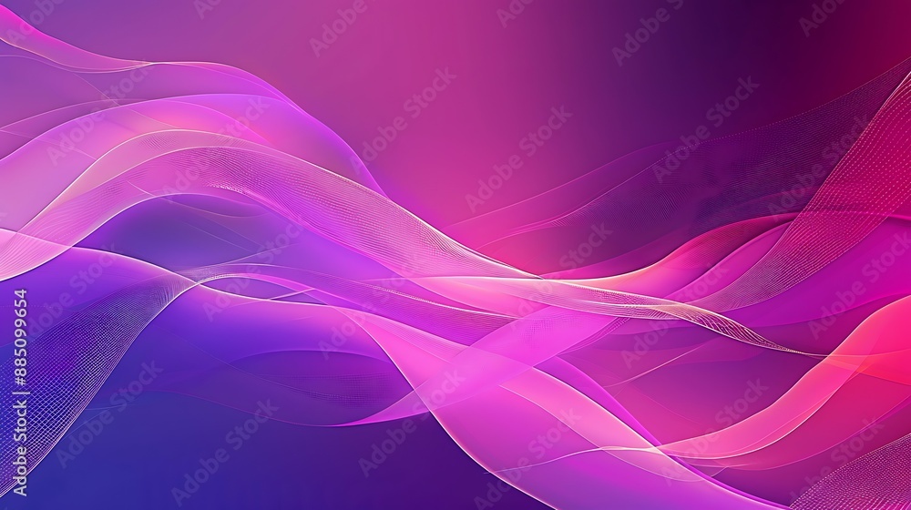 Abstract pink and purple gradient background with flowing wave lines Abstract pink and purple gradient background with flowing wave lines
