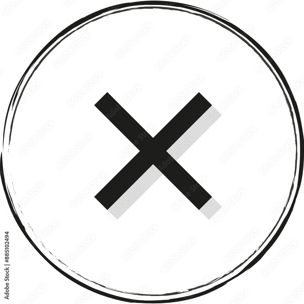 Obraz premium Cross Mark Icon