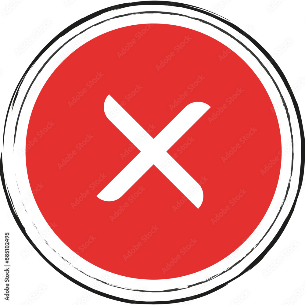 Fototapeta premium Cross Mark Icon