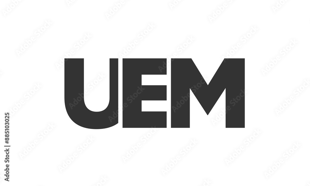 UEM logo design template with strong and modern bold text. Initial based vector logotype featuring simple and minimal typography. Trendy company identity. UEM logo design template with strong and modern bold text. Initial based vector logotype featuring simple and minimal typography. Trendy company identity.