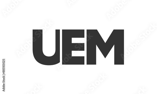 Free Download UEM logo design template with strong and modern bold text. Initial based vector logotype featuring simple and minimal typography. Trendy company identity. - GFXLoad