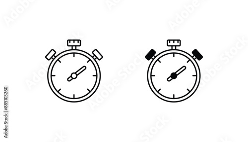 Free Download Timer icon design with white background stock illustration - GFXLoad