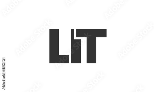 Free Download LIT logo design template with strong and modern bold text. Initial based vector logotype featuring simple and minimal typography. Trendy company identity. - GFXLoad