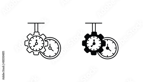 Time icon design with white background stock illustration
