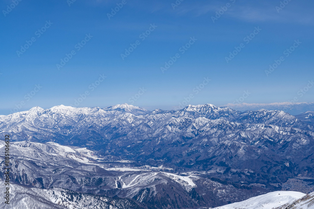 Fototapeta premium 厳冬期の唐松岳山頂