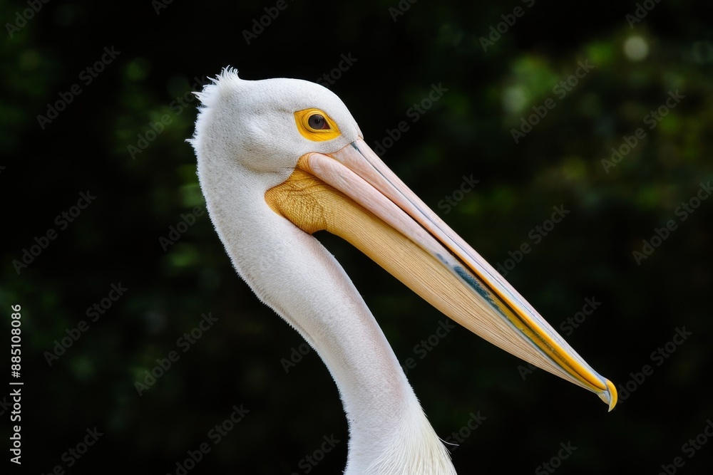 Close-up of a disheveled dalmatian pelican with vivid eyes. Beautiful simple AI generated image in 4K, unique. Close-up of a disheveled dalmatian pelican with vivid eyes. Beautiful simple AI generated image in 4K, unique.