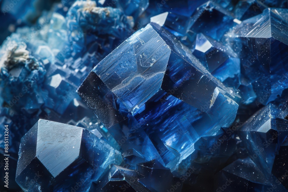 macro photography of a deep blue sapphire crystal cluster intricate facets catch light creating a mesmerizing interplay of shadows and brilliant azure reflections within the gemstone macro photography of a deep blue sapphire crystal cluster intricate facets catch light creating a mesmerizing interplay of shadows and brilliant azure reflections within the gemstone