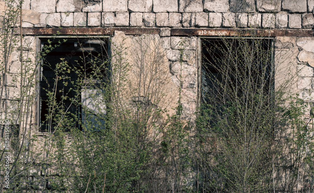 destroyed building in a city lost in the war in Ukraine destroyed building in a city lost in the war in Ukraine