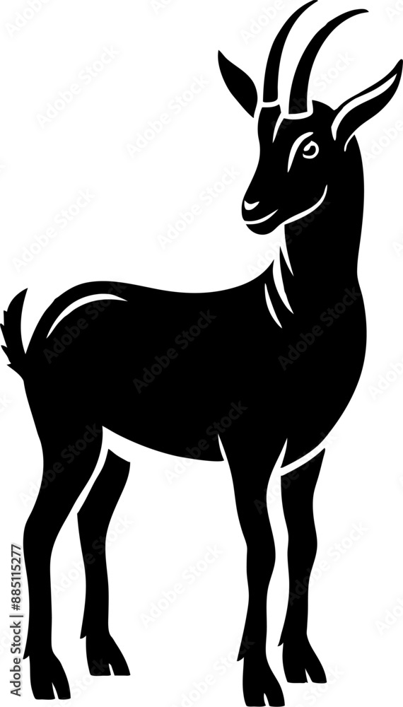 Fototapeta premium Goat silhoutte. Tahr silhoutte. Vector.