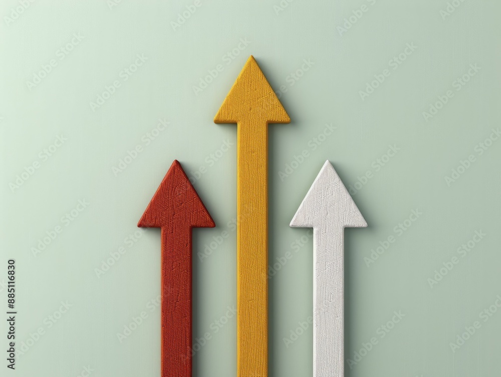 The upward arrows chart in a sleek, contemporary design symbolizes advancement, development, and favorable patterns in professional or personal success. The upward arrows chart in a sleek, contemporary design symbolizes advancement, development, and favorable patterns in professional or personal success.