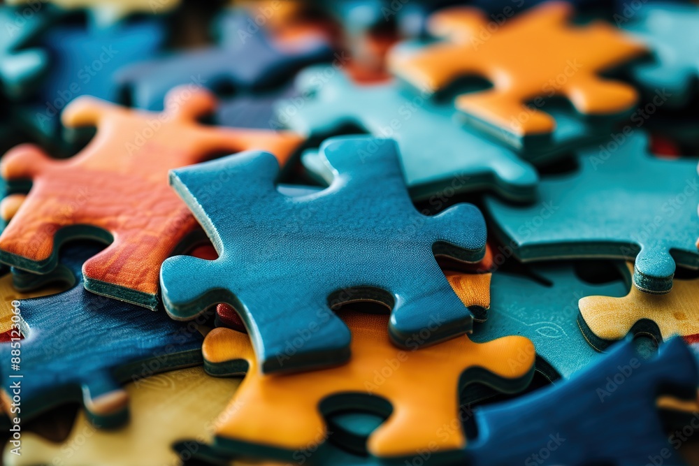 Craft an image of puzzle pieces coming together Craft an image of puzzle pieces coming together