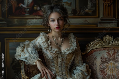 portrait of woman-aristocrat 18th century